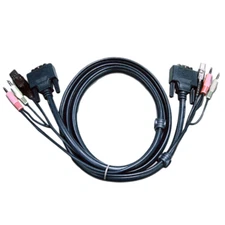 Aten 2L-7D03U 3M USB DVI-D Single Link KVM Cable USB male Audio plugs 2