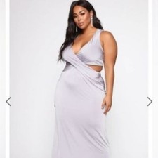 Fashion Nova Women's Plus  "Steal Your Man Lavender Cutout Maxi Dress" 2XL NWT