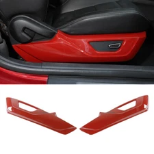 Red Seat Side Panel Frame Trim Cover Bezels For Ford Mustang 15+ Car Accessories