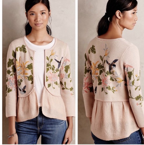 4. Anthropologie Moth Embroidered 
