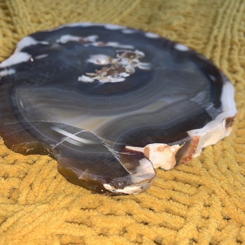 Natural Agate Slice Geode Slab