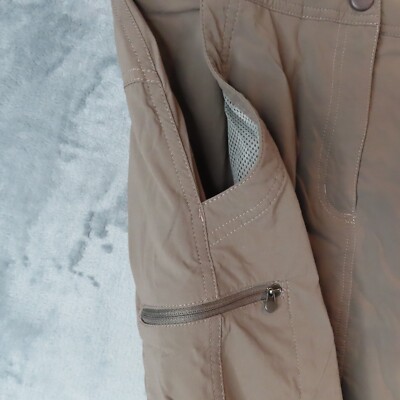 Skort LL Bean Femme Taille 6 Marron - Jupe Short 6 Poches Zippées Randonnée
