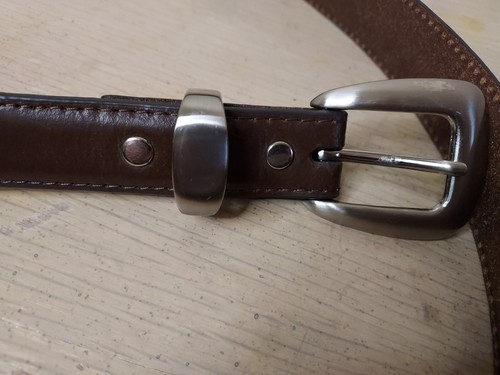 Cinturón Western Nocona Cuero Marrón Cosido Cónico Talla 40 N2417202 1996 - Imagen 2 de 12
