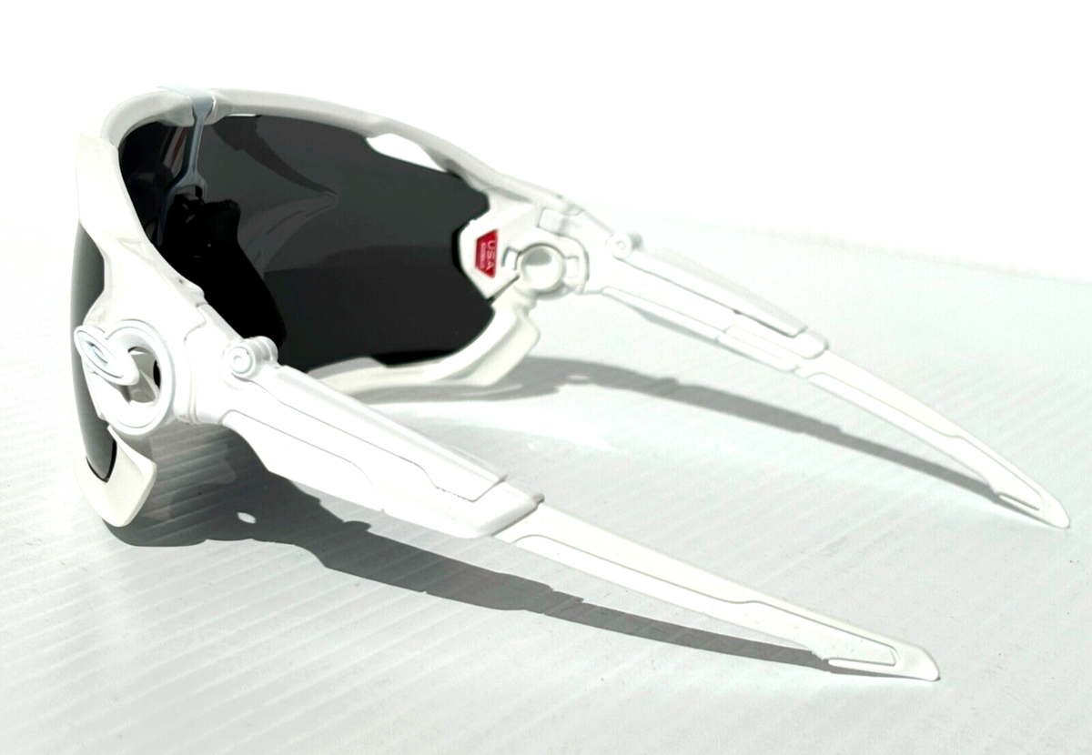 NEW Oakley JAWBREAKER Shiny White POLARIZED Galaxy Black Lens