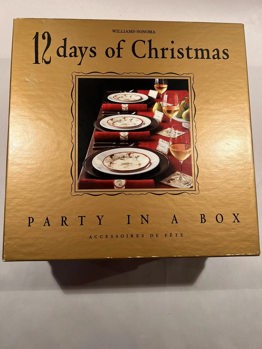 Williams Sonoma 12 Days Of Christmas Party In A Box Plates Napkins