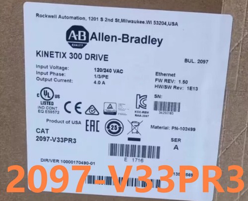 PLC 2097-V33PR3 Ser A Brand New Kinetix 300 Servo Drives 2097V33PR3 - Picture 2 of 5