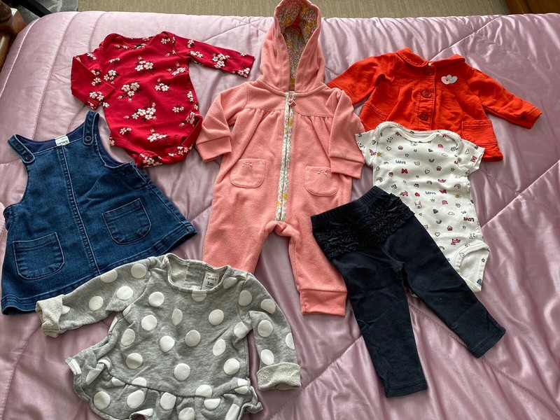 Baby Girl Clothes Mixed Lot 3 Months - 7 Pieces - Carters