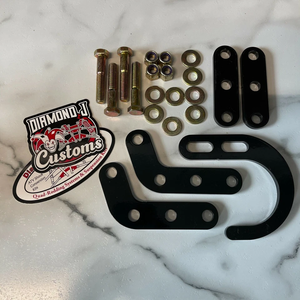 全地形车后减震转换套件 + 售后减震器 (KFX,90cc 四轮) — 第 2/4 张图片