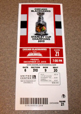 Chicago Blackhawks 12/27/2013 Ticket Stub vs Colorado Patrick Sharp Hat Trick 4p