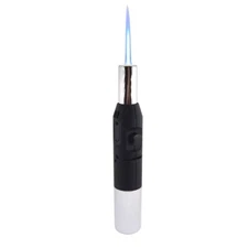 Pen Jet Butane Torch Lighter Safety Lock &Adjustable Flame Refillable black gift