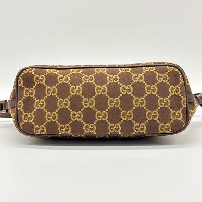 バッグ GUCCI accessory pouch hand bag GG brown GUCCI Accessory Pouch Handbag Purse GG Canvas Brown Auth | eBay
