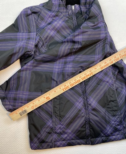 Zero Xposur Women's Jacket Size M Purple Geometric Reversible Fleece Full Zip - Picture 10 of 13