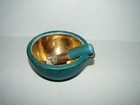 Vintage Unusual HTF Gold Painted Porcelain Mortar & Pestle Set Czechoslovakia