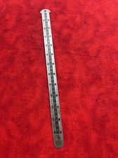 VINTAGE GENERAL PRINTING EQUIPMENT STAINLESS 12" RULER TOOL (t78)