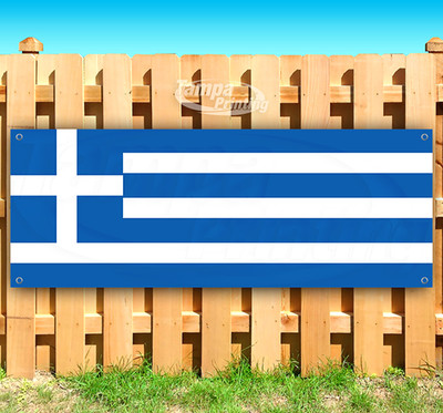 GREECE FLAG Advertising Vinyl Banner Flag Sign 15'' 18'' 20'' 30'' 48'' 52''