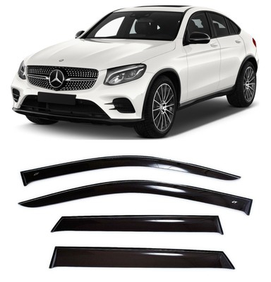For Mercedes Glc Coupe C253 16 Window Visors Rain Guard Vent Deflectors Ebay