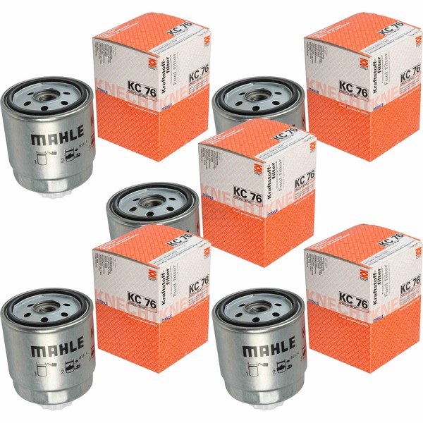 5X Mahle / Knecht Kraftstofffilter KC 76 Fuel Filter-image