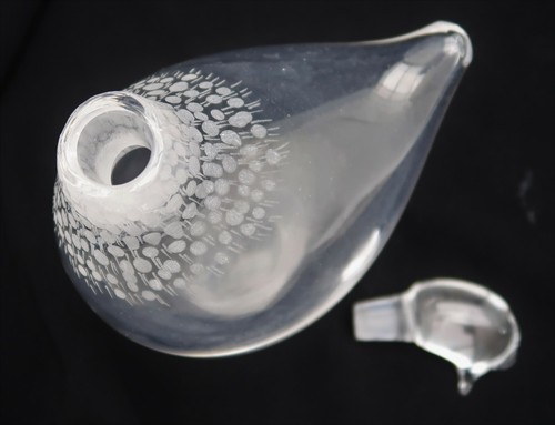 Kosta Lindstrand Cut Glass Crystal Figural QUAIL Partridge Decanter Signed - Picture 7 of 12