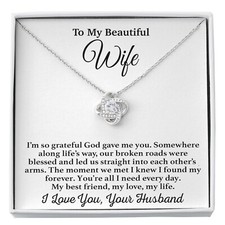To My Wife Necklace, Gift From Husband, Anniversary Jewelry Gifts Wife