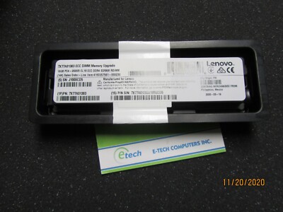 Genuine 7X77A01303 – Lenovo 16GB TruDDR4 2666 MHz 2Rx8 1.2V RDIMM