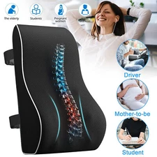Memory Foam Lumbar Support Cushion for Home Office Car Seat Back Chair Pillow US