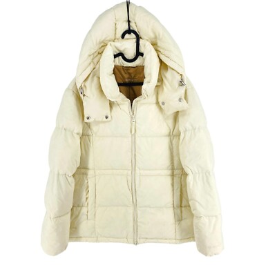 GANT Beige Mid Length Down Hooded Puffer Jacket Size M