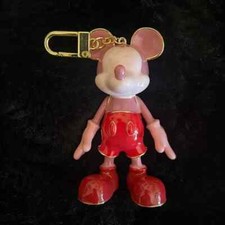 Baublebar X Disney Mickey Mouse Bag Backpack Charm Keychain Red Pink Enamel Gold