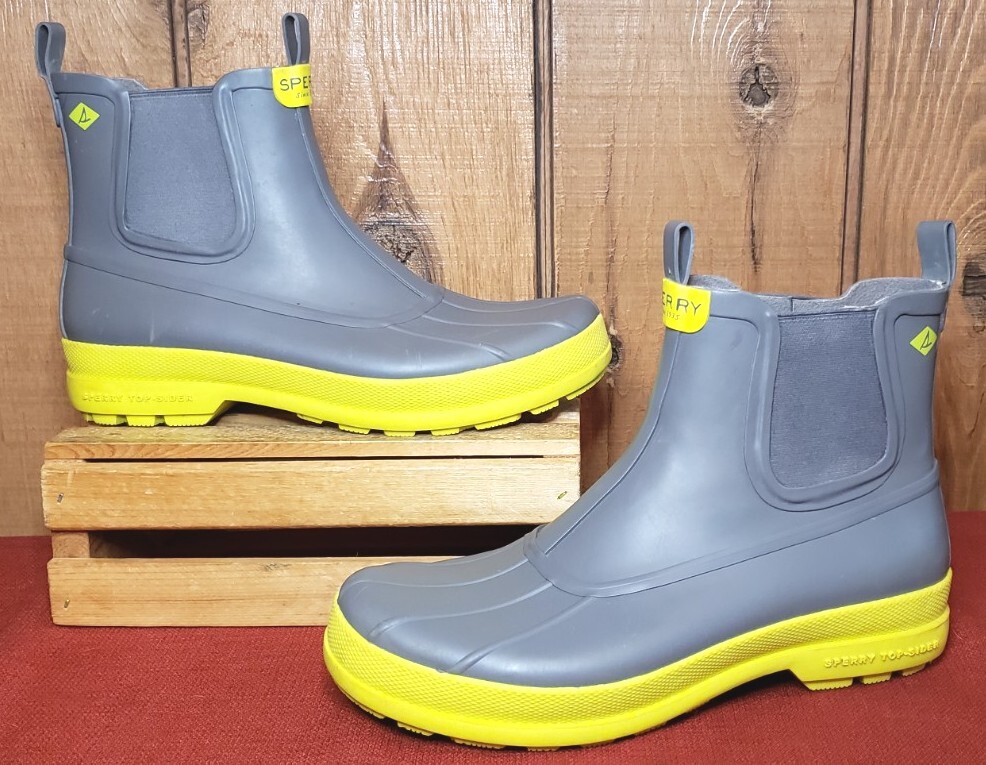 Gray Duck Boots Men Waterproof Boots Mens Chelsea Duck Boots