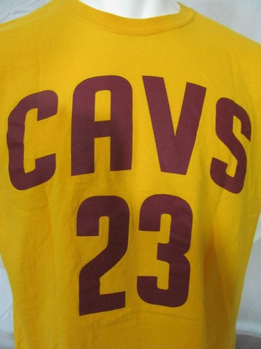 LEBRON JAMES Used 2014-18 Gildan SGA? Cleveland Cavs Screened T-Shirt Jersey XL - Picture 4 of 4