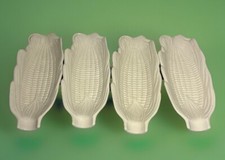 Vintage Set of 4 Ceramic Corn On The Cob Holder Handcrafted Marci 74 Signed