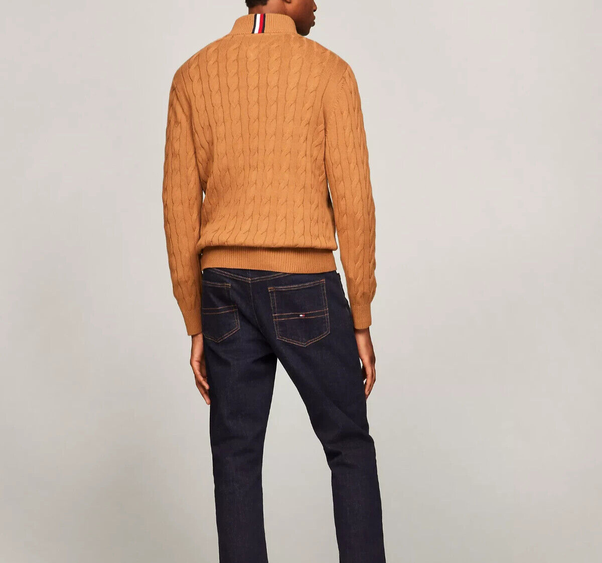 Tommy Hilfiger Men's Cable Knit Quarter Zip Sweater - Regular Fit image 6