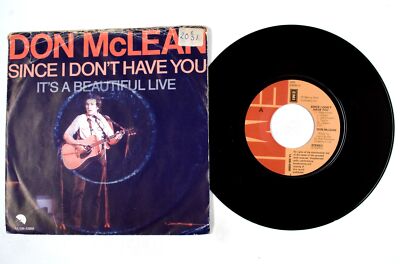 Don McLean   Since I Don't Have You / It's A Beautiful Life   7'' Vinyl 1978 VG+