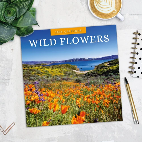 Wild Flowers 2025 Square Wall Calendar