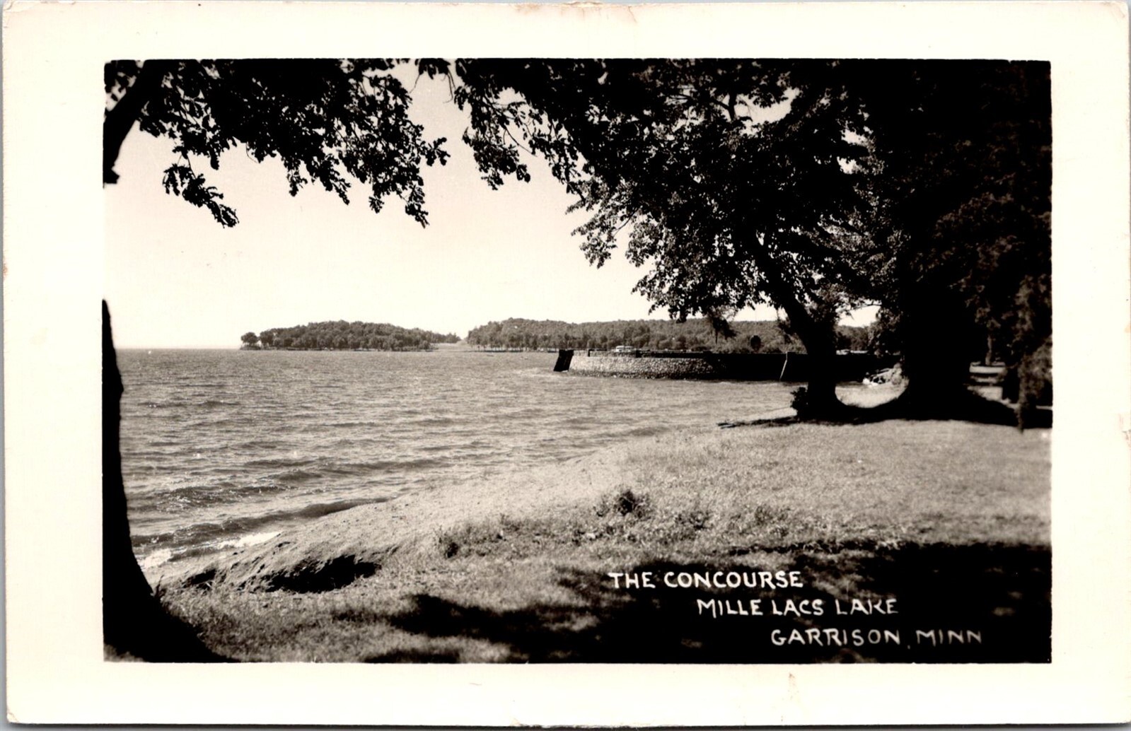 RPPC View of the Concourse, Mille Lacs Lake Garrison MN c1961 Postcard