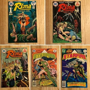 Rima-The-Jungle-Girl-1-3-1974-and-Starfire-3-amp-6-1977-DC-Comics