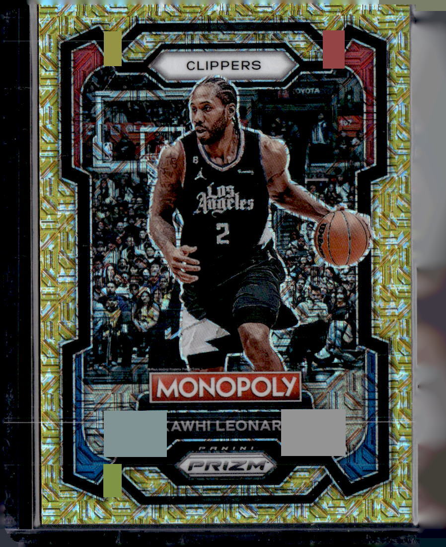 2023-24 Panini Prizm Monopoly #37 Kawhi Leonard Gold Millionaire Shimmer #/500