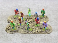 28mm Ancients metal PERSIAN LIGHT INFANTRY x10 with BOWS Well Painted 20710