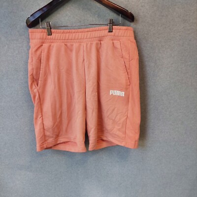 Puma Sweat Shorts Mens Size L Peach Drawstring Logo Athletic Workout Track  Australia