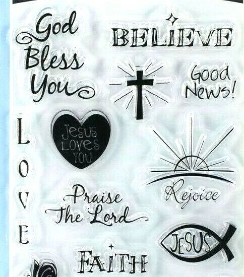 Good News Religious Faith Clear Acrylic Stamp Set for Bible Journal 99568 NEW! - Изображение 4 из 4