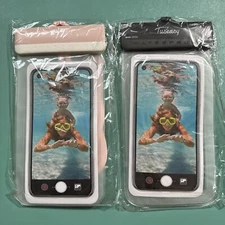 2 Pack Universal Waterproof Cell Phone Pouch Dry Bag Cover For Phone 