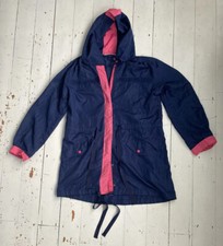 Bagatelle Lightweigt Midi Hooded Coat Jacket Navy Blue Pink Zip Medium