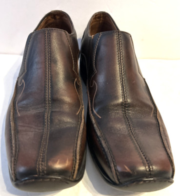 Kickers Mens Brown Leather Loafers shoes Portugal Vtg Beetles Size 42