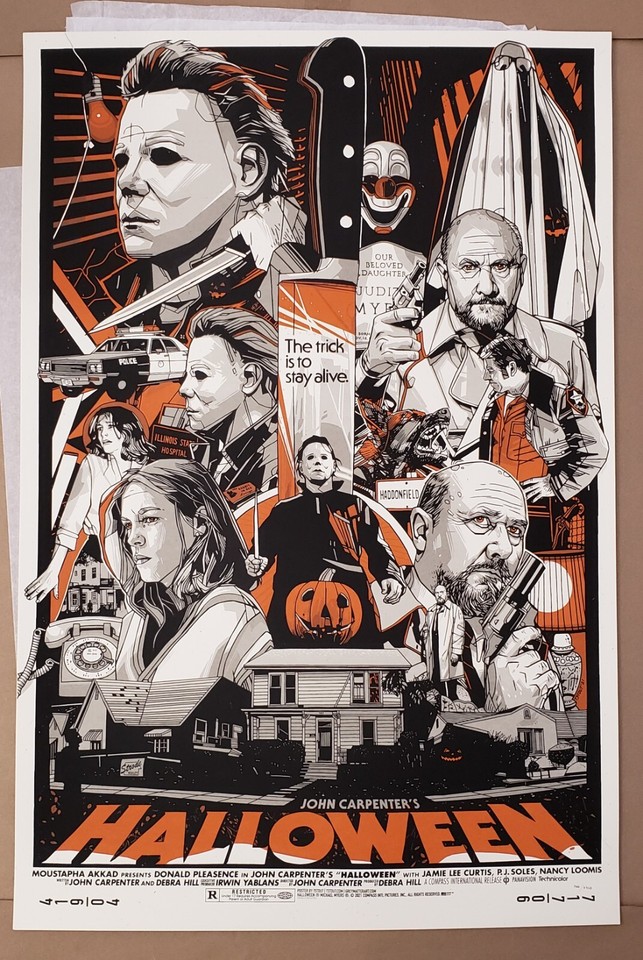 Edjay Postre Tyler Stout Halloween Movie Art Print Poster Set Michael Myers Mondo ...