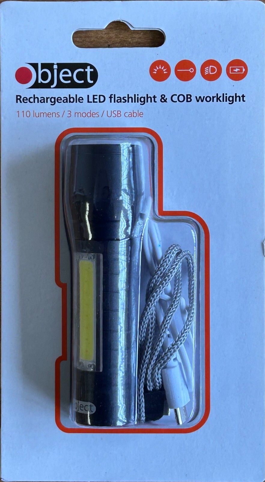 OBJECT - Rechargeable LED Flashlight & COB Work light (SP299)