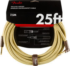 Fender  25' Deluxe Series Yellow Tweed Instrument Cable 0990820078 - 25FT.