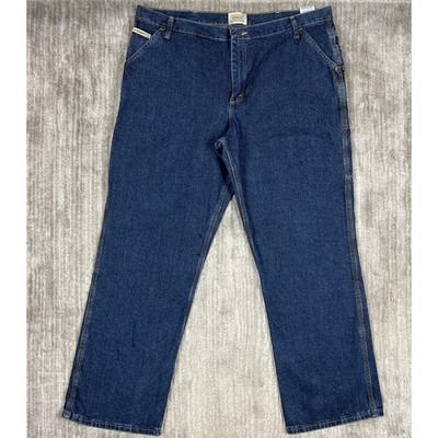 C.E. Schmidt Carpenter Jeans Mens 40x32 Dark Wash Blue Utility Workwear Denim