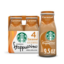 Starbucks Frappuccino Chilled Coffee Drink, Caramel, 4 Count, 9.5 fl oz Bottles