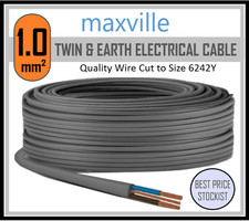 1mm TWIN & EARTH Electric Lighting Cable Wire BASEC APPROVED  6242Y