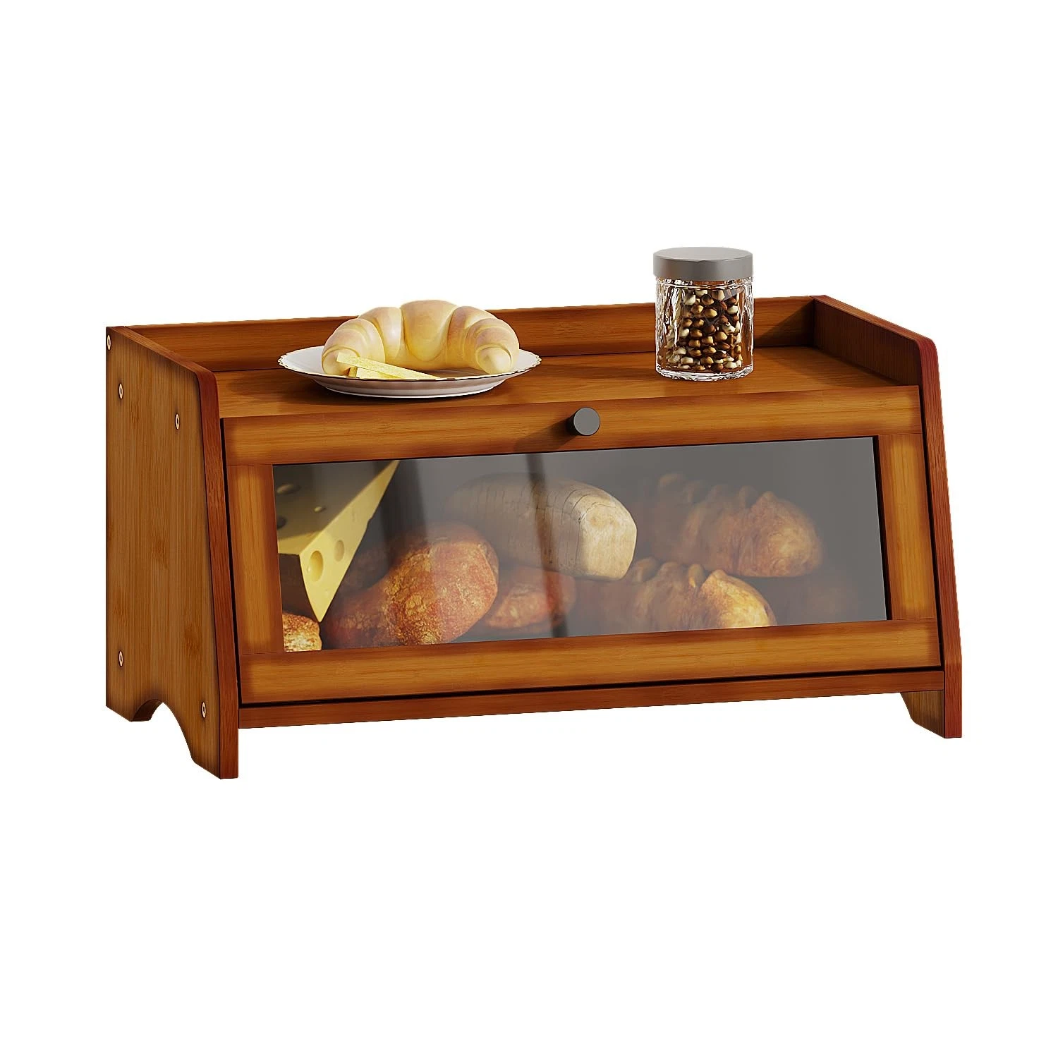 Bread Box for Kitchen Countertop, Bamboo Bread Box for Homemade Bread, Wooden...
Opens in a new wind