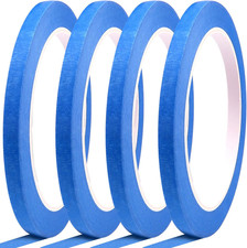 Blue Painters Tape 1/4 Inches X 30 Yards - Multi Surface Use - 120 Yards Total -